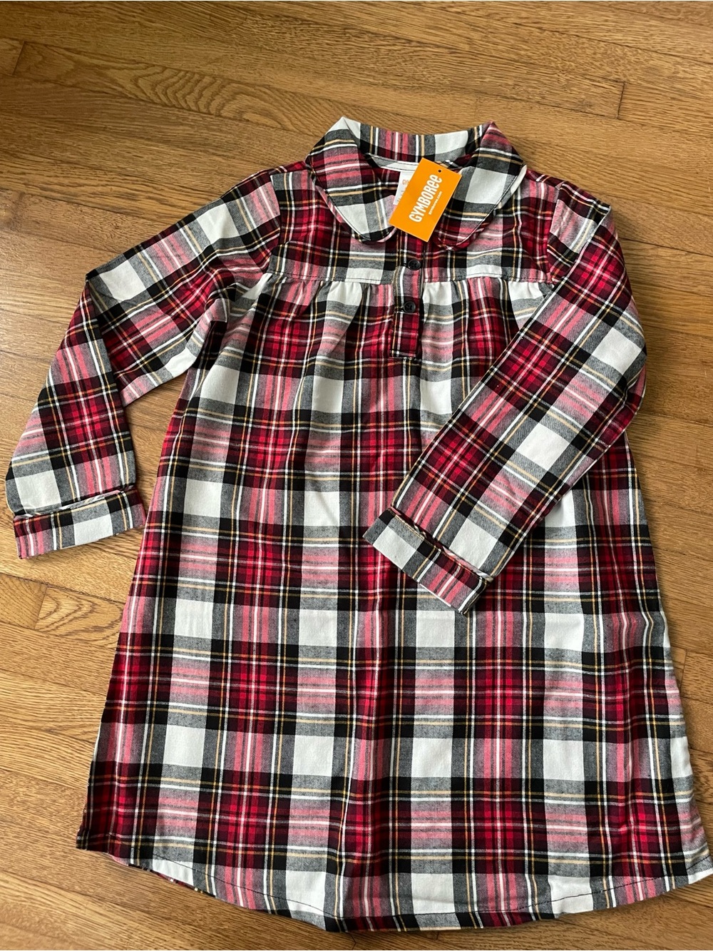 NWT Gymboree plaid flannel nightgown size 5-6 smalL